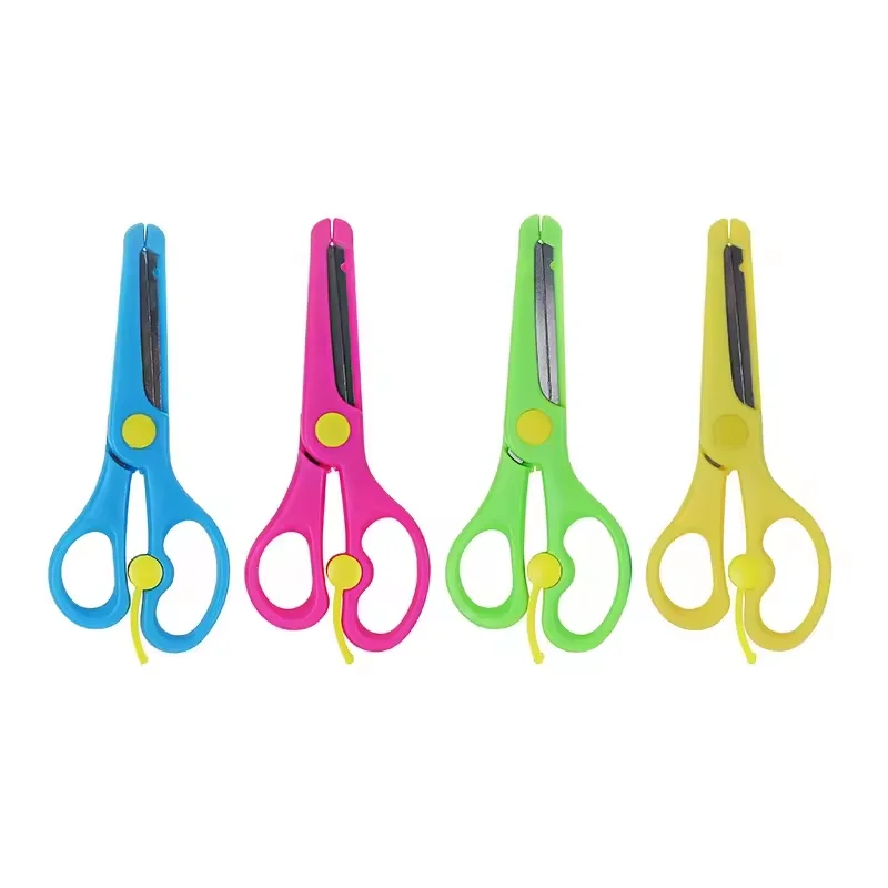 new Popular Scissors Children School Scissors For Cutting Paper Handicrafts Student Cartoon Diy Scissors