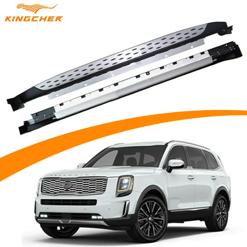 KINGCHER New Side Step Bar Running Board Fit for KIA Telluride 2019 2020 2021