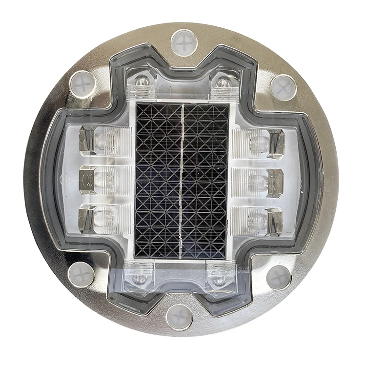 Round Shape Philippines Hot Sale Underground Pavement Mark led Flashing Traffic Warning Light Product Aluminum Solar Road Stud
