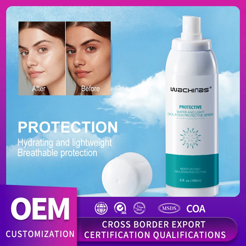 OEM Wholesale150mL Sunscreen Spray day facial body moisturizing  anti-oxidant cooling whitening sunscreen