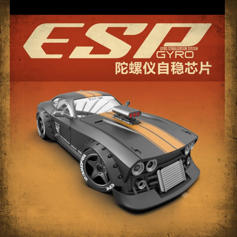 4WD 30Km/h High-Speed RC Car 1:32 Classic Muscle Car Model Full Scale Remote Control Toys ESP Gyroscope Lighting Car Hobby Gifts