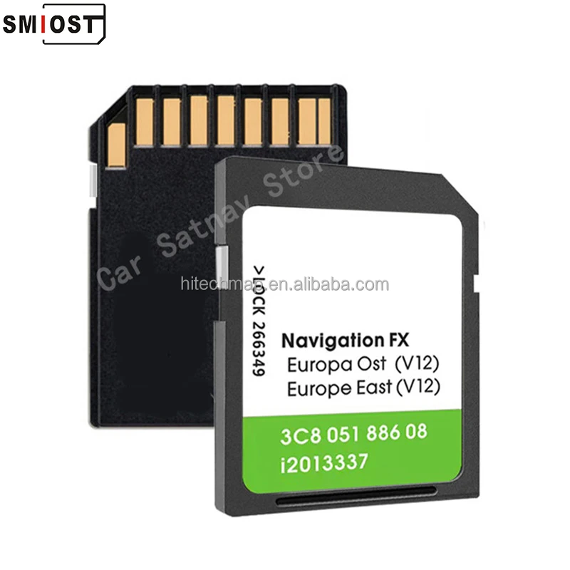 SMIOST GPS Navigation for Car Map CID Software SD Nav Card Sat for VW FX OST V12 Europe Scirocco Golf