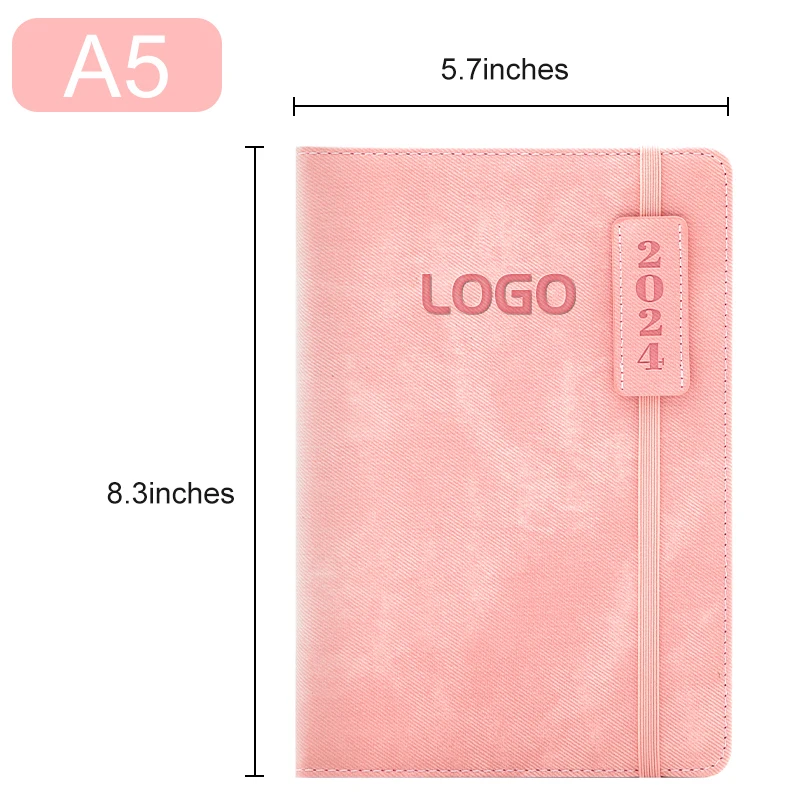 10 in 1 PU leather 2025 planner custom logo A5 notebooks 176 sheets monthly planner 2025-2025 calendars A5 journal notebooks
