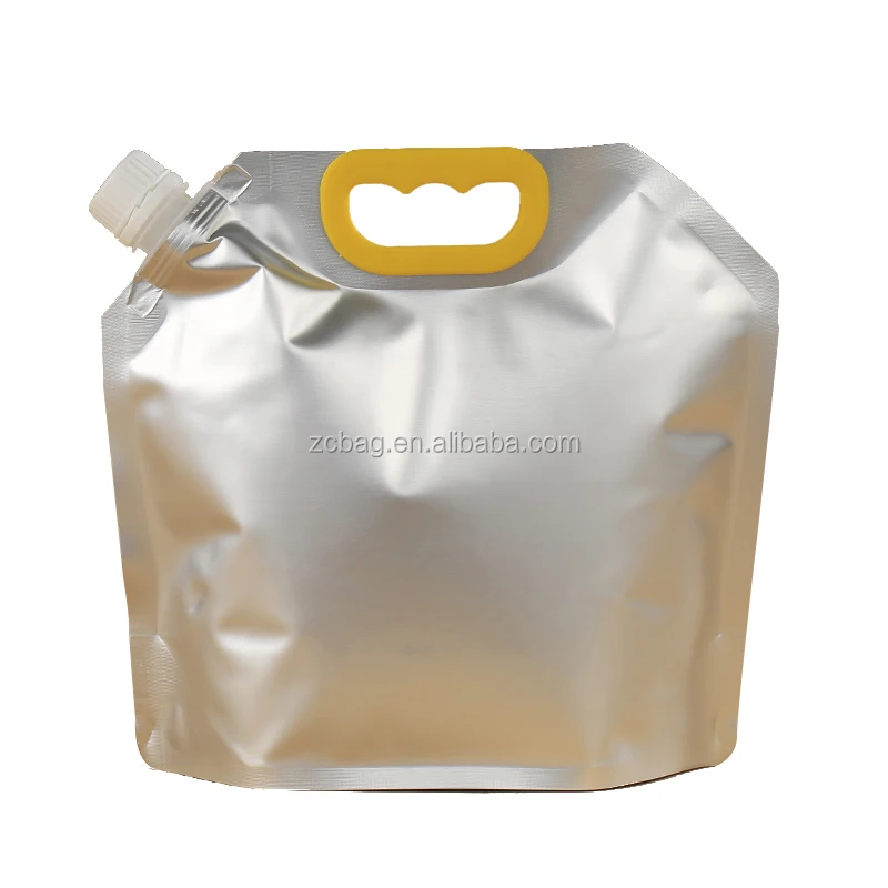 5L Water Storage Liquid Mylar Aluminium Foil Metalized Pouch Standup Pouch Spout Nozzle 3L Juice Jelly Wine Juice Packaging Bag