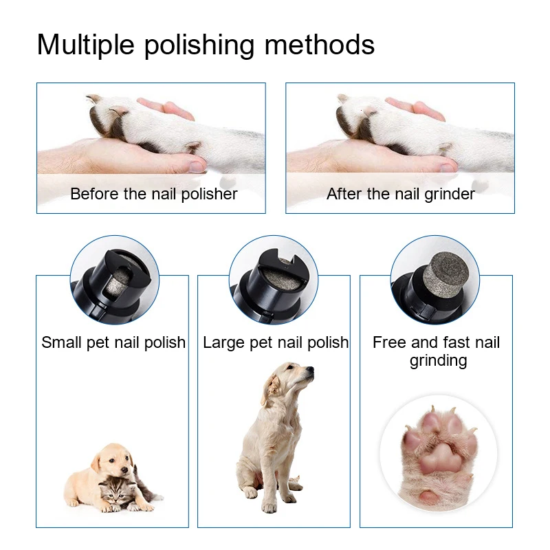 Amazon Top Seller Usb Charging Cats Dogs Nail Sharpener Electric Pet Nail Clippers Pet Nail Grinder With Led Display