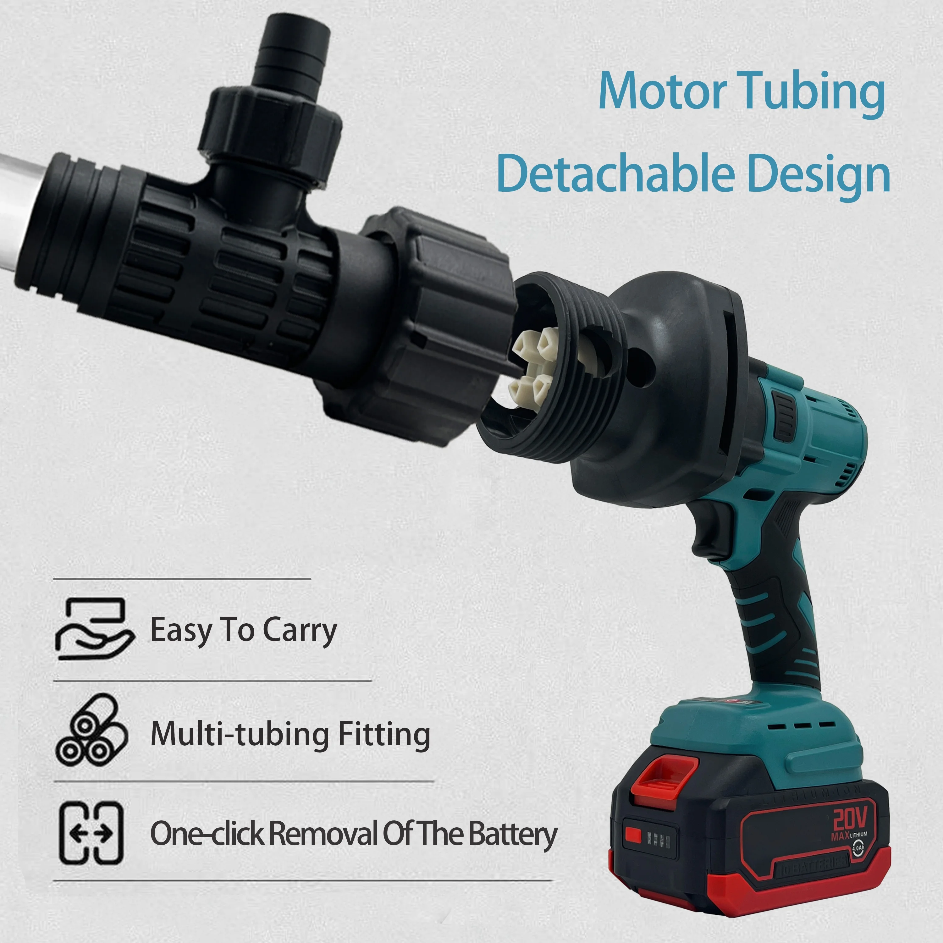 20V Cordless brushless portable pumping unit liquid electric oil drum pump water oil pump