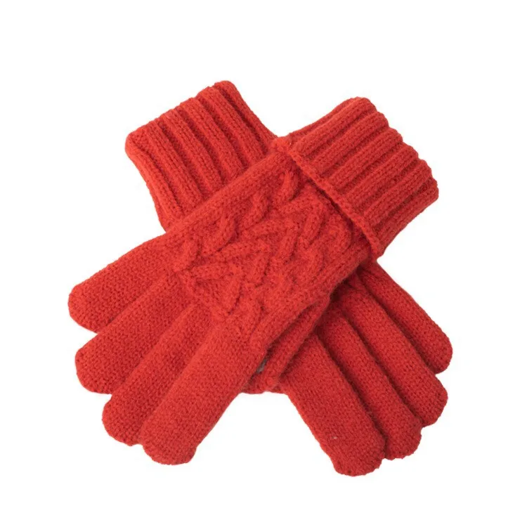 Customized Winter Thickened Gloves Winter Warm Touch Screen Touch Knit Ladies Wholesale Adults