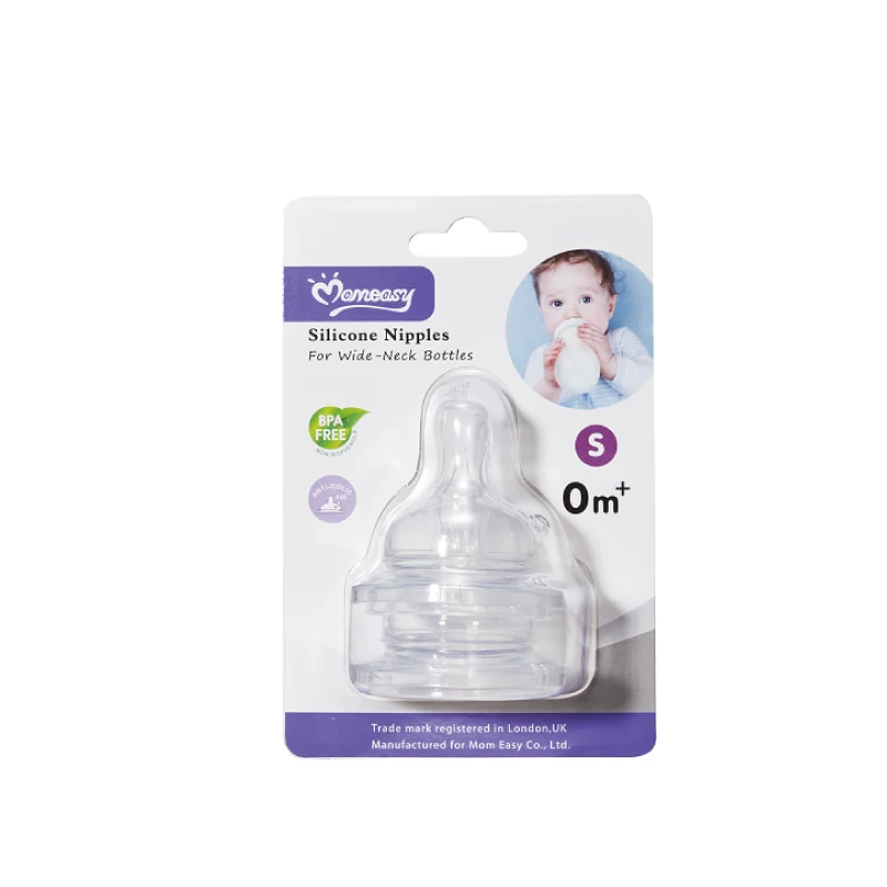 One Carton Factory Directly Supply Baby Products Momeasy Silicone Baby Nipple