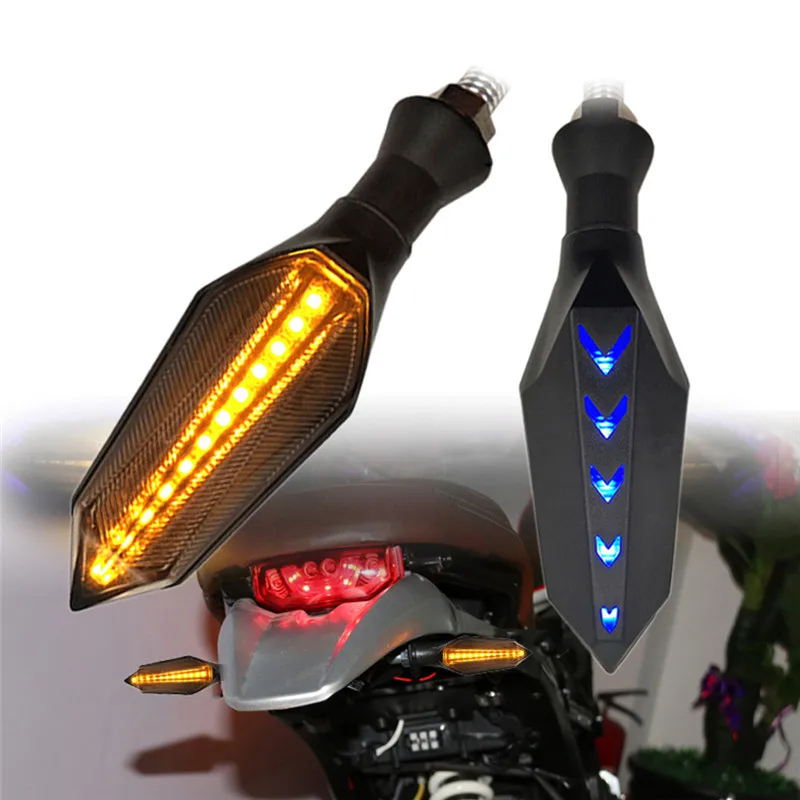 2Pcs Motorcycle Signal lights 12Led Turn Signal Flasher Warning lamp cool For Kawasaki for Suzuki for Honda