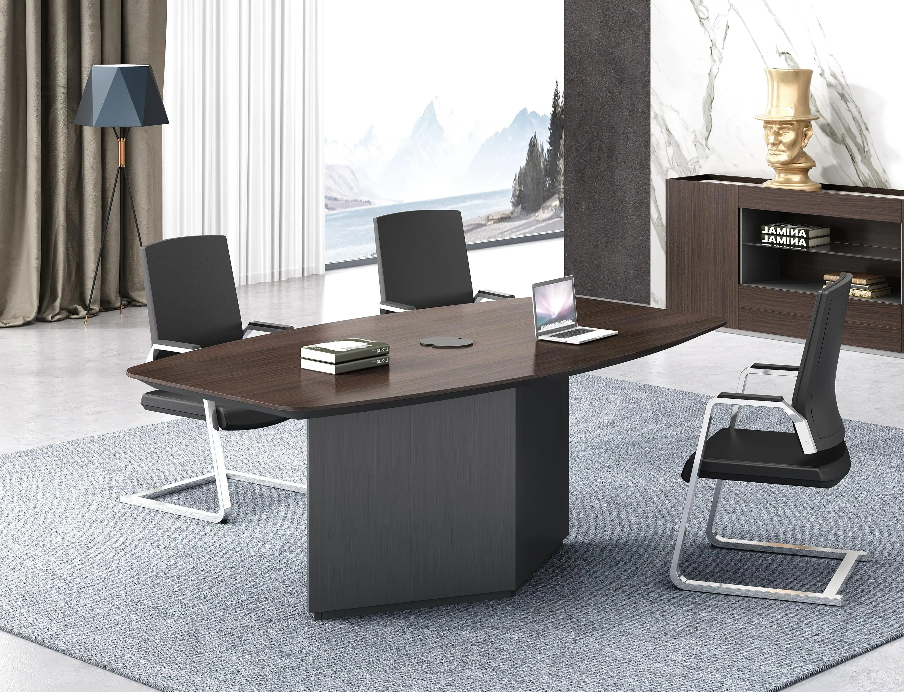High Quality E1 MFC Workspace Furniture Modern President Factory Supply Executive Office Desk
