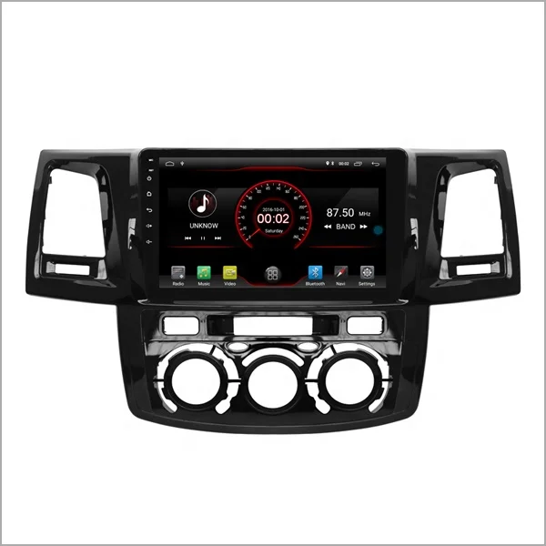Newnavi car display screen with steering wheel Android 10 car radio 9' touch screen car video player forToyota Hilux 2012