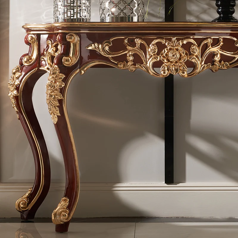 AFC411-Italian Роскошный Твердый Деревянный приставной столик с зеркалом, резной мебелью