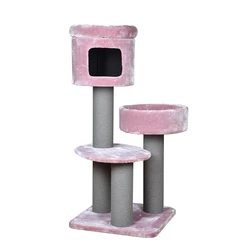 Wholesale Sisal Castle Large Climbing Scratch Tower Pet Scratcher Big Wood Condo Furniture Cat Tree