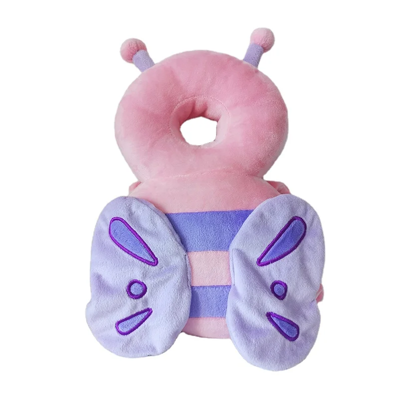 Baby Head Pillow Anti-fall Cute Round Sleeping Backpack Protective Glowworm Pillow For Child