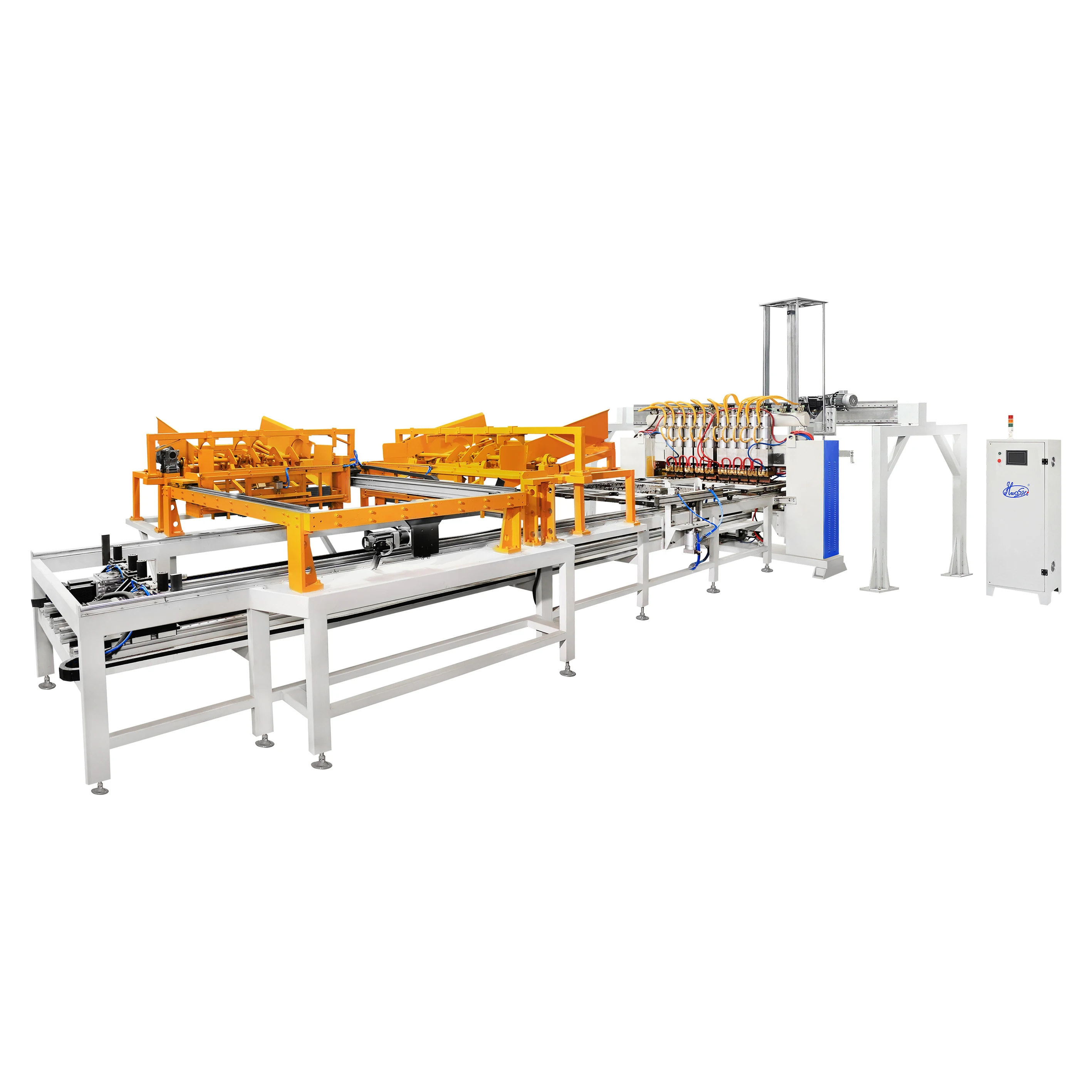HWASHI Automatic Wire-Dropping Wire Basket Mesh Welding Machine With Bending Station