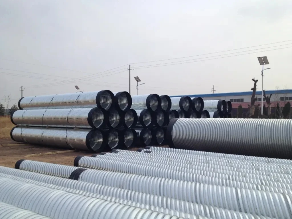 cheap price  zinc coated culvert pipe corrugated carbon steel culvert road culverts in china