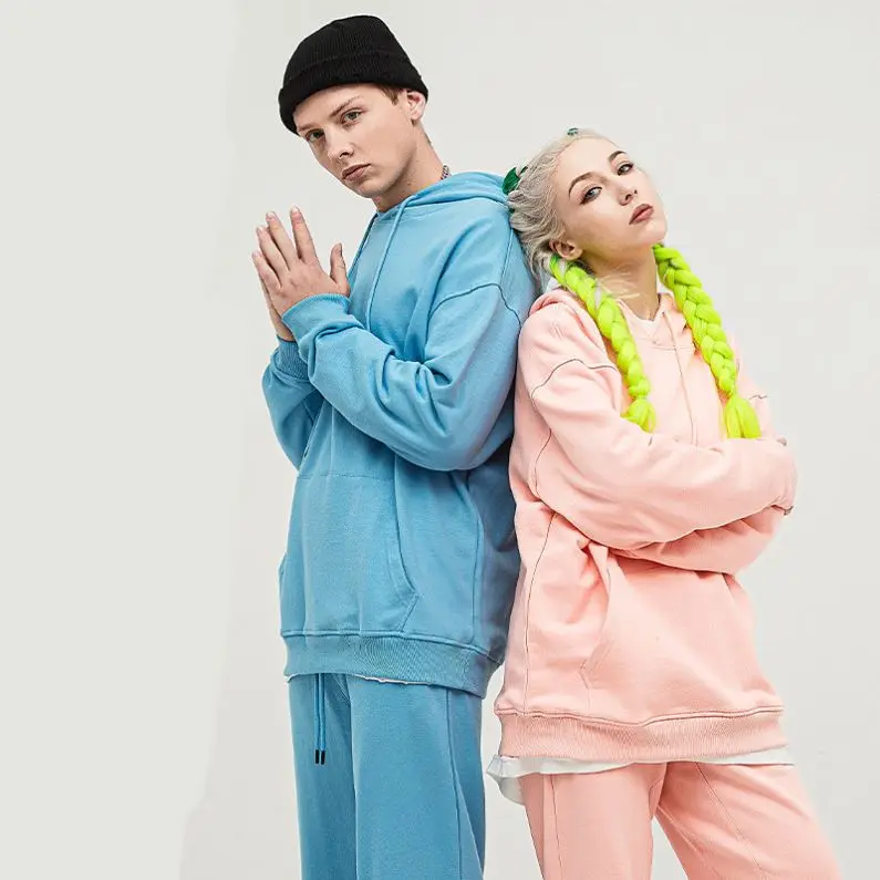 Wholesale Streetwear 360g Hoodie Oversize Custom Hoodies 100% Cotton Woman Fall Wear Women Hoodies Pullover Sweatshirts