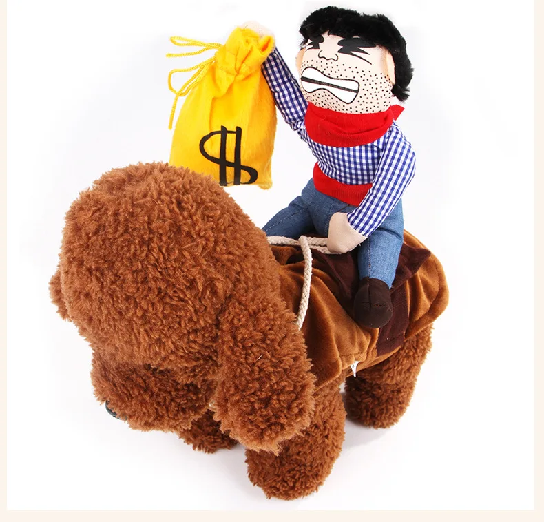 Pet Cowboy Horse Riding Costume Pet Supplies Clothing Cospaly Halloween Dog Clothing Plastic Bag Customized Logo Cartoon OEM