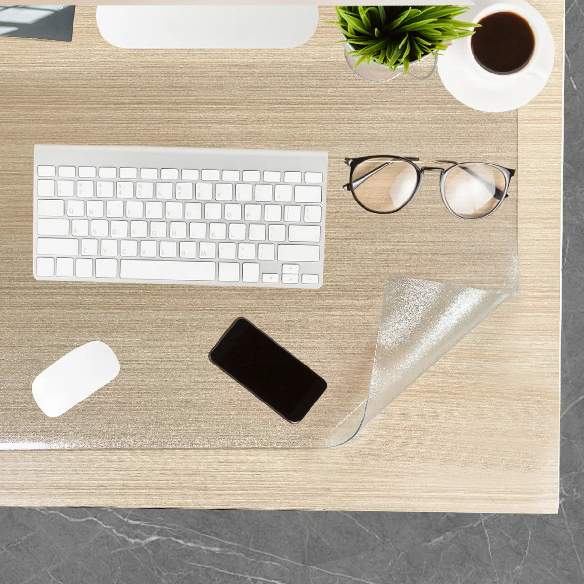 Wholesale Multifunctional Frosted PVC Laptop Pad Waterproof Desk Mat Transparent computer Desk Mat Mouse pad