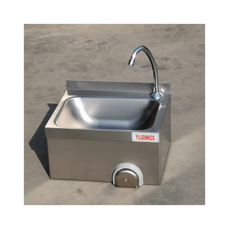 
Popular YLS43B Knee Operation Hospital Stainless steel single bowl for hand washing sink 