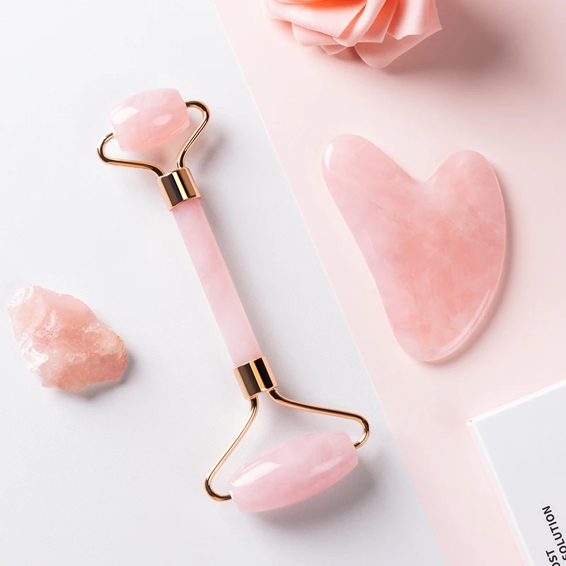 Wholesale Original Jade Roller For Face Massage Natural Jade Stone Roller Guasha Set
