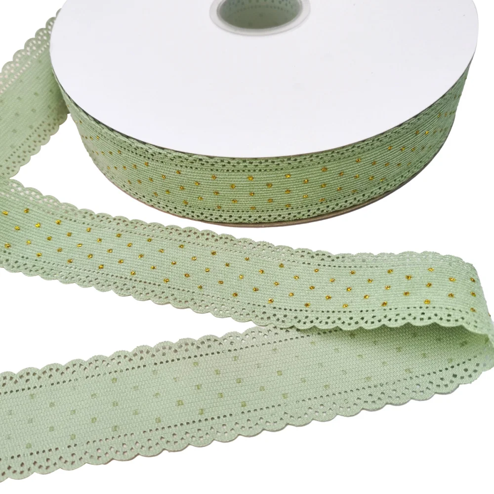 RIMIS 1.5 inch corduroy glitter dots ribbon 38 cm lace ribbon wholesale price factory for decoration bows party