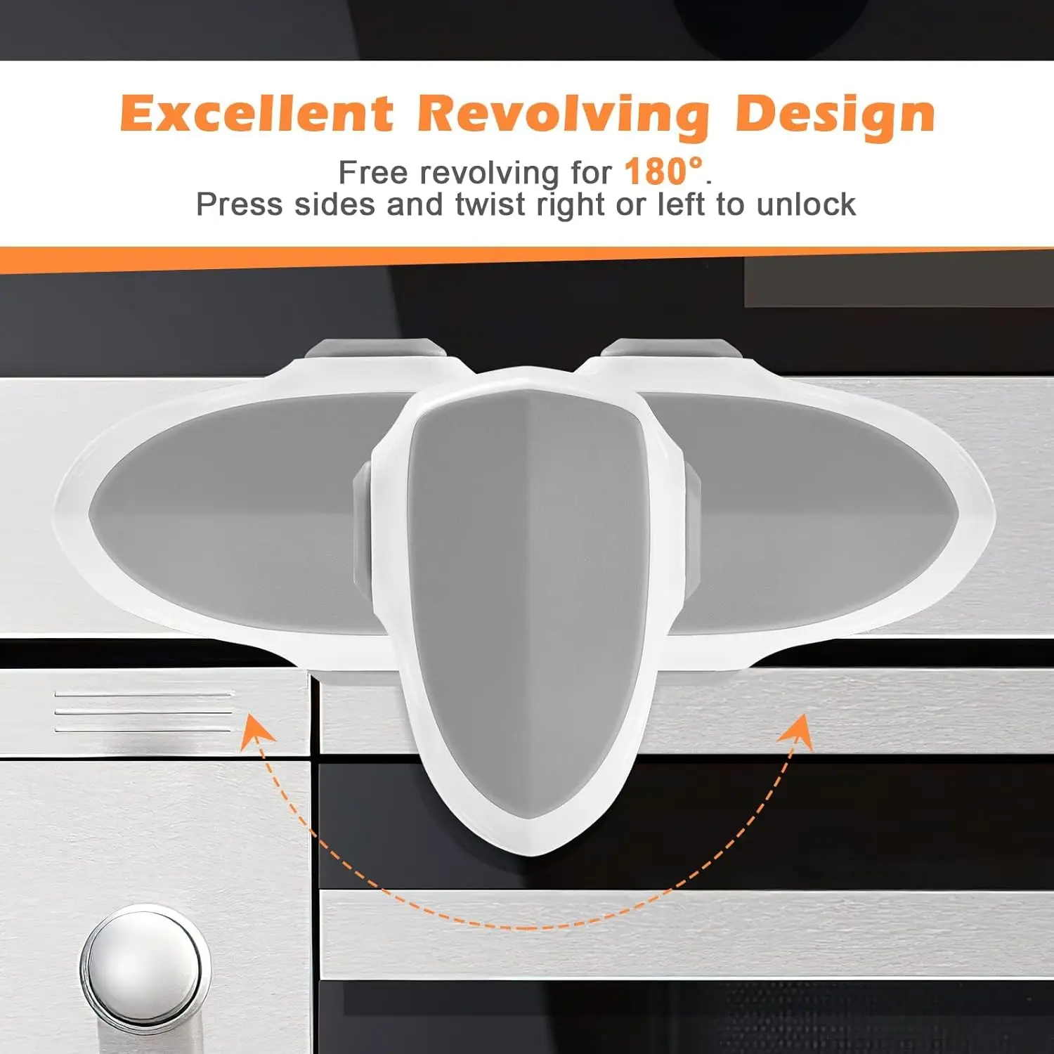 Factory Oven Door Lock Child Safety Oven Baby Proof Oven Front Lock Easy to Install and Use Heat-Resistant and Durable Material