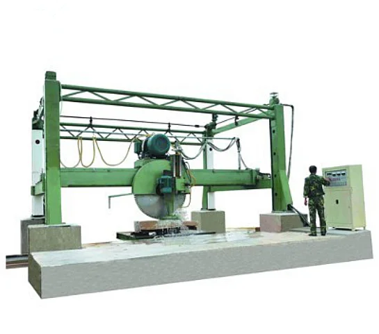 Automatic marble stone block two-way cutting line machinery