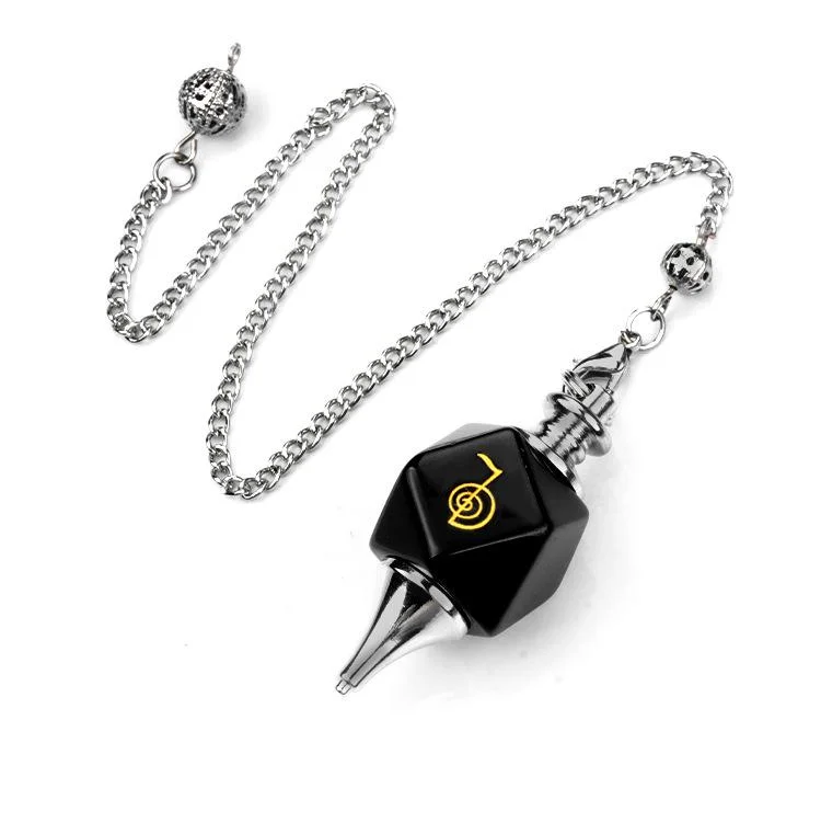 Natural Quartz Energy Stone Faceted Square Gyroscope Pendulum For Meditation Home Decor Crystal Crafts