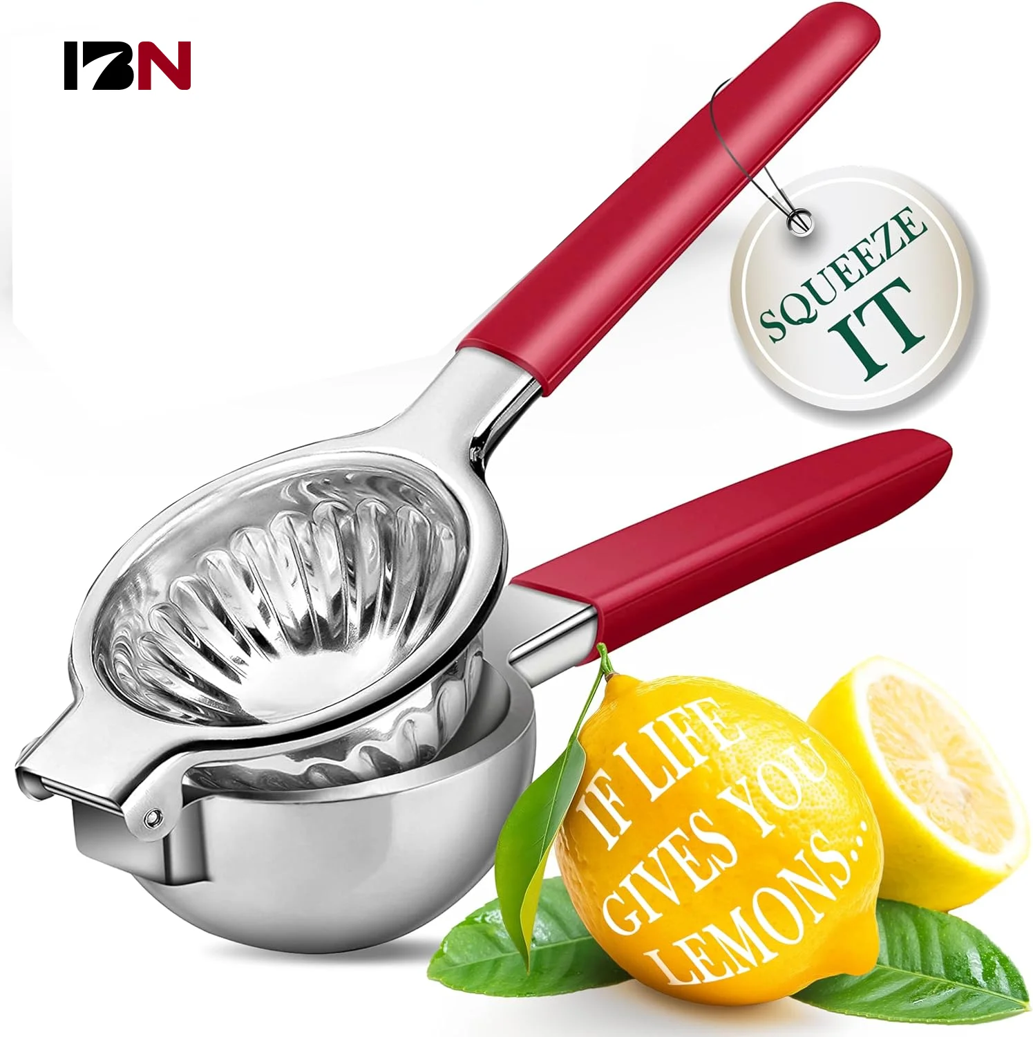 Lime and Lemon Juicer for Bartender Silicone Handles Juicer Stainless Steel Metal Lemon Squeezer Hand Held Juicer