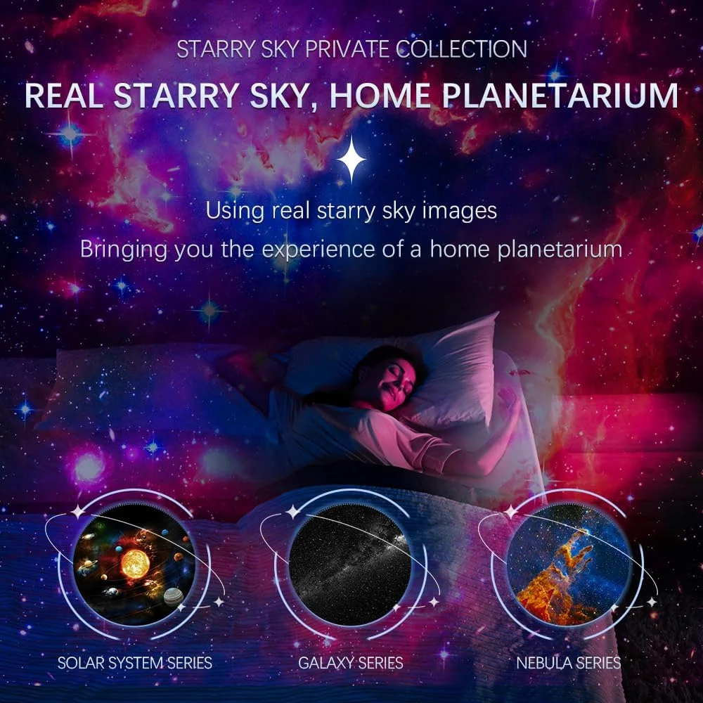 Star Projector Galaxy Night Light Rocket Astronaut 12 Sheets of Film to The Starry Sky Extreme Gift for Kids Adults