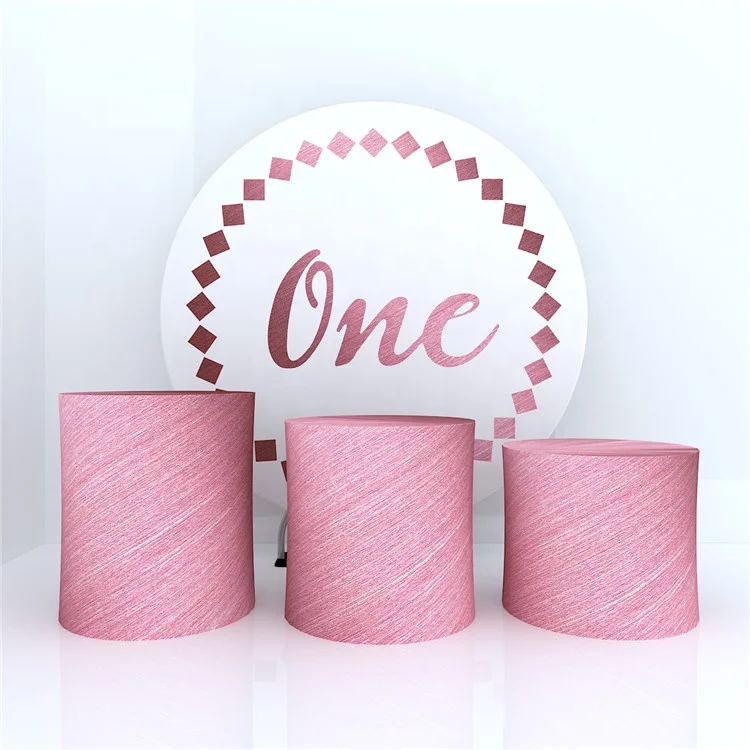 Factory Supply luxury Round Metal Frame Stand Display wedding background happy birthday backdrop