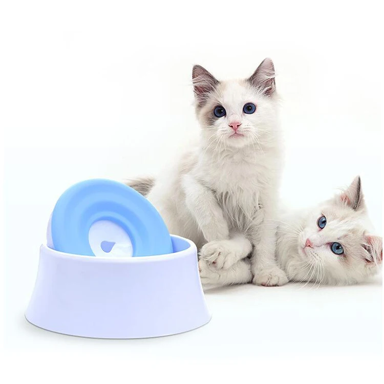 Dog Cat Splash Proof Water Feeding Bottle Floating Pet Slow Drinking Water Bowl