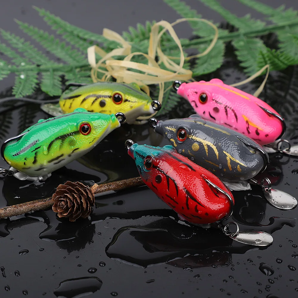 14g Topwater Wobblers Minnow Crankbaits Fly Fishing Artificial Insect with thailand snakehead plastic Soft Frog Fishing Lures