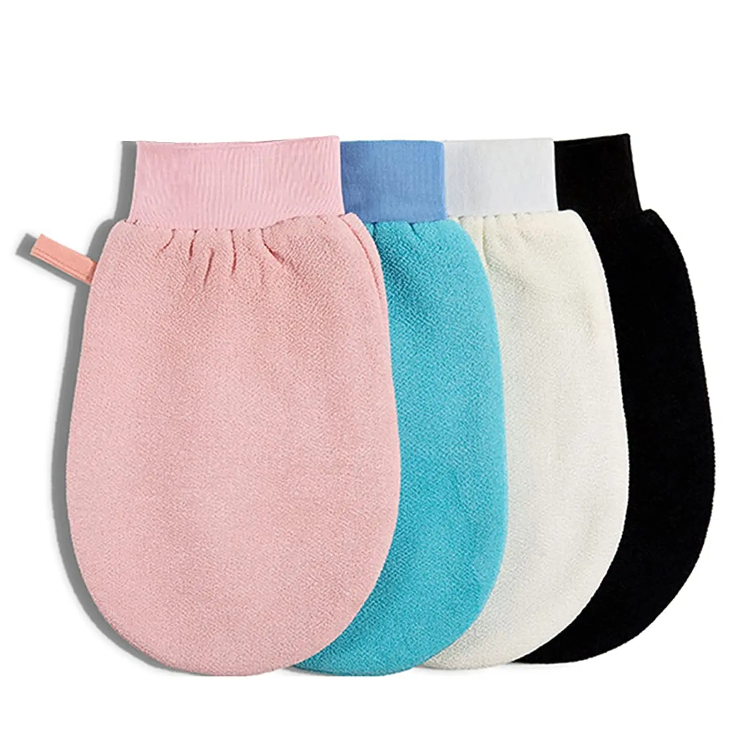 Custom logo Body scrub viscose fiber skincare exfoliating mitts