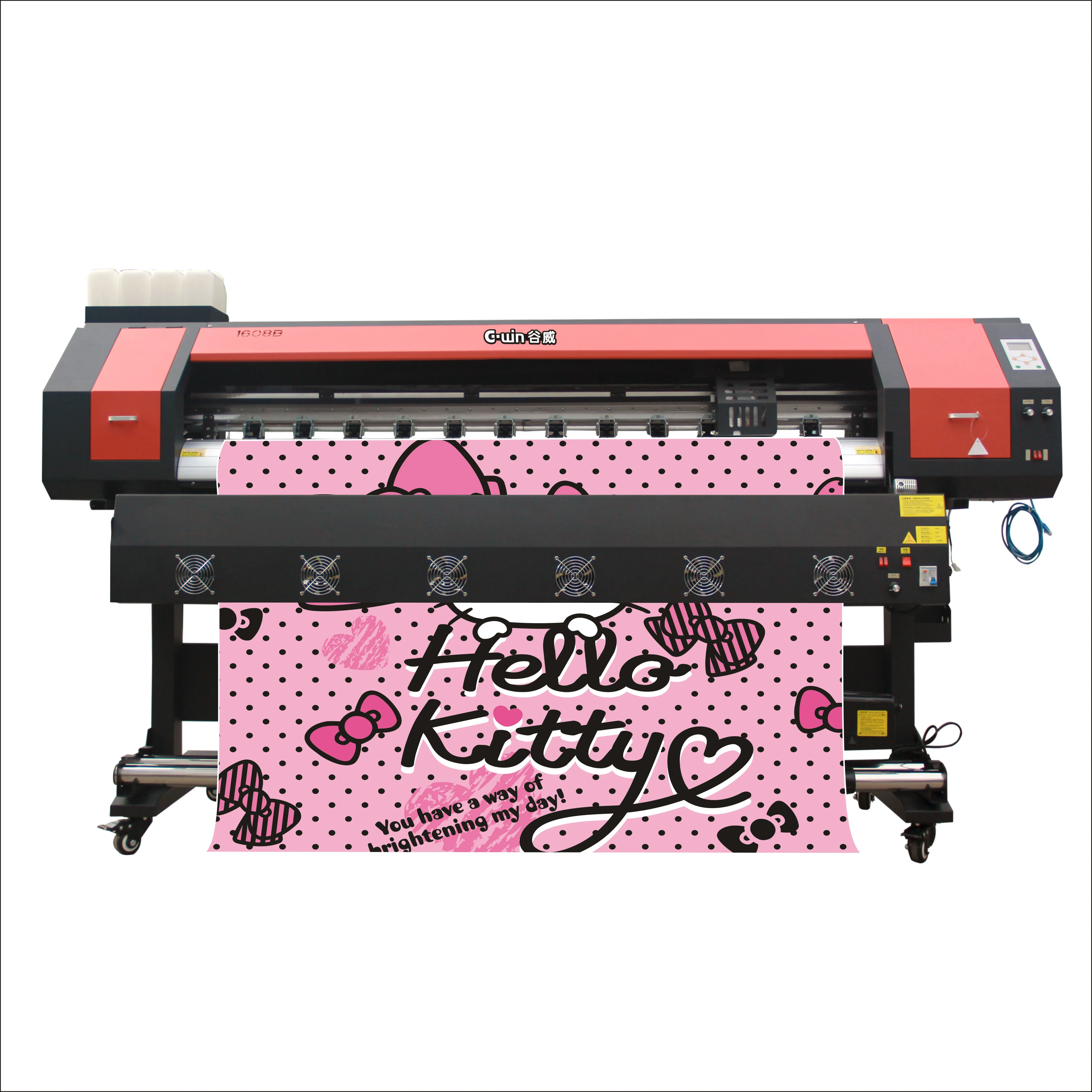 Guangzhou 1.3m 1.6m 1.8m 2.5m 3.2m edible printing machine digital xp 600  printhead eco solvent inkjet printer superdry code