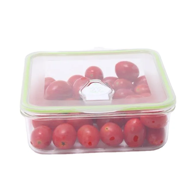 Plastic cheese container for food with vacuum pump