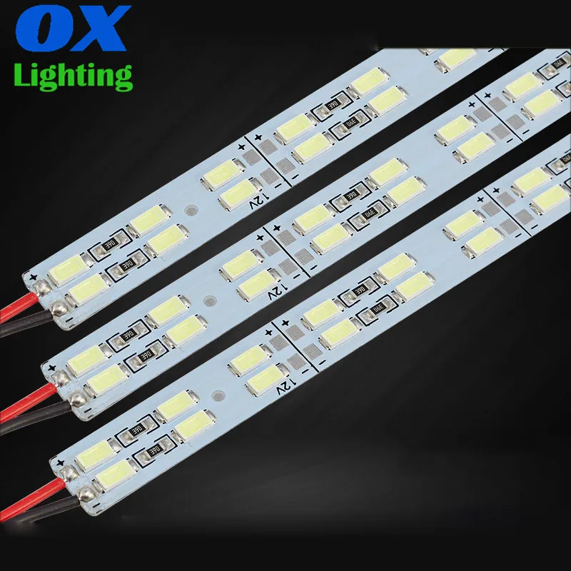  144 светодиодов 12 В светодиодная жесткая полоса освещения SMD5630 двухрядная холодная Белая теплая 1
