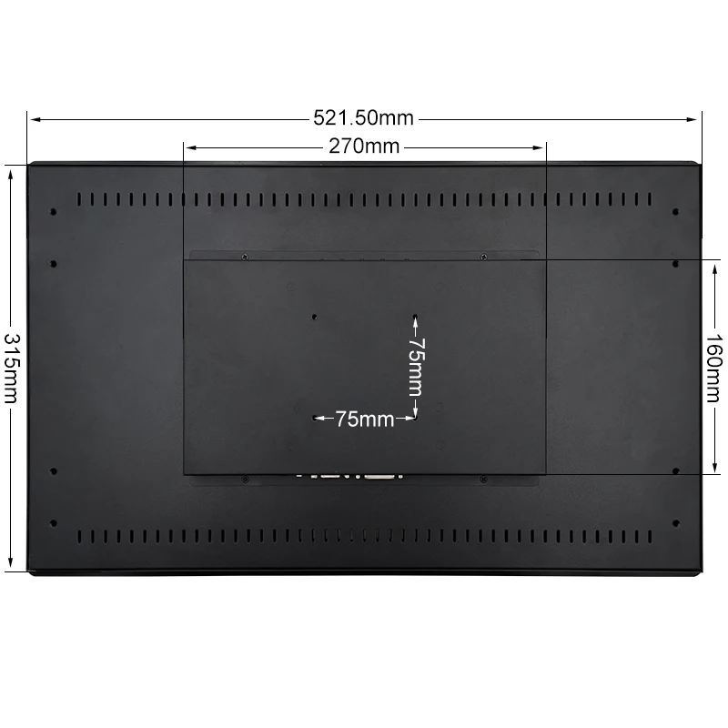 21.5 inch touch screen monitor embedded HD-MI VGA industrial lcd monitor waterproof wall mounted monitor