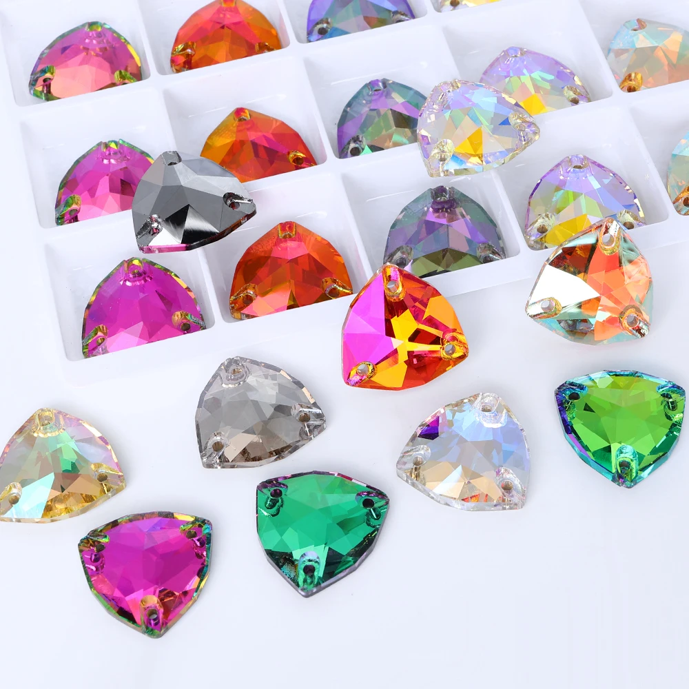 60+ Colors Trillion K9 T Sew-On Crystal Stone Premium Cristal 3272 Rhinestone For Clothes Bags Shoes