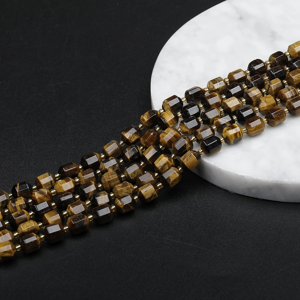 Unique Barrel Shape Natural Gemstone Loose Strand Attractive Opal Moonstone Amazonite Agate Jasper Jade Stone Loose Beads