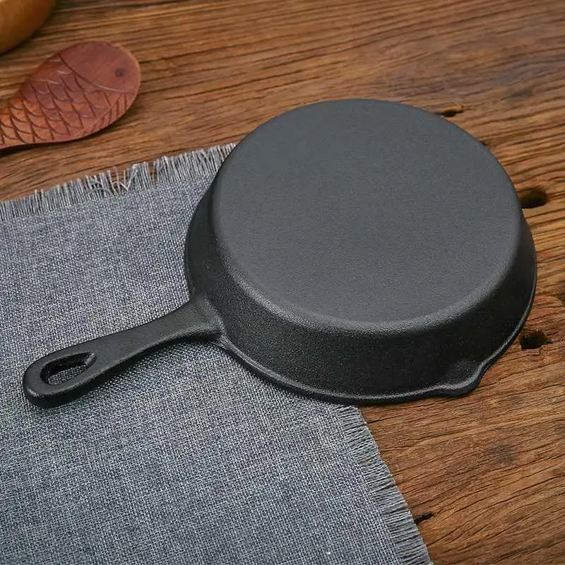 Pre-Seasoned 3 Piece Cast Iron Frying Pan Set Vintage Cookware Frying Griddle Barbecue Grill BBQ Skillet