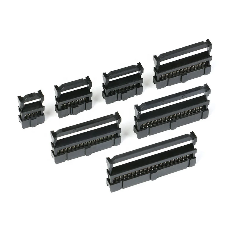 10 Sets 2.54mm IDC Socket 2x5 Pin 10 Pin Dual Row IDC Female Header Socket Connector FC-6P FC-8P FC-10P To FC-40P Cable Socket