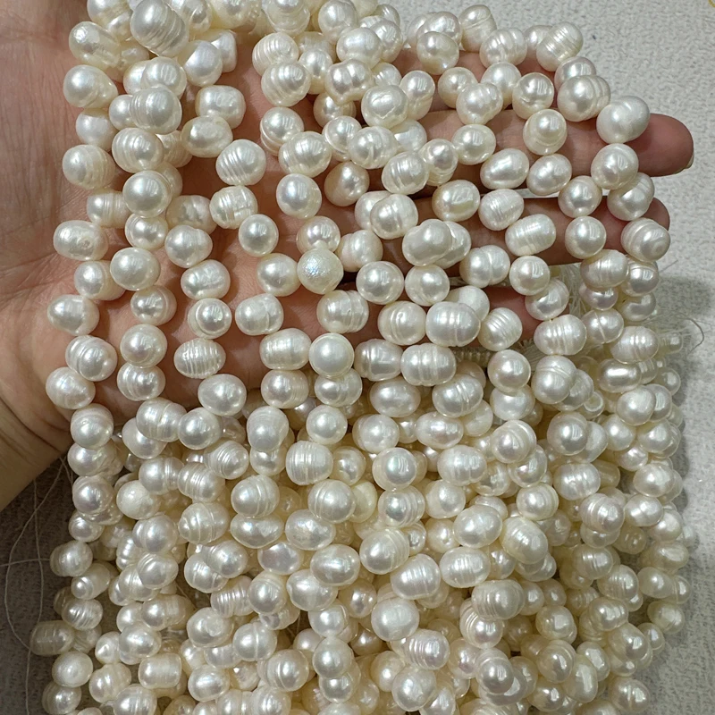 Wholesale Natural Freshwater Natural Freshwater 7-8mm Pearl 1 Line About 35-36cm 50pcs Loose Pearls for DIY Pearl Jewelry