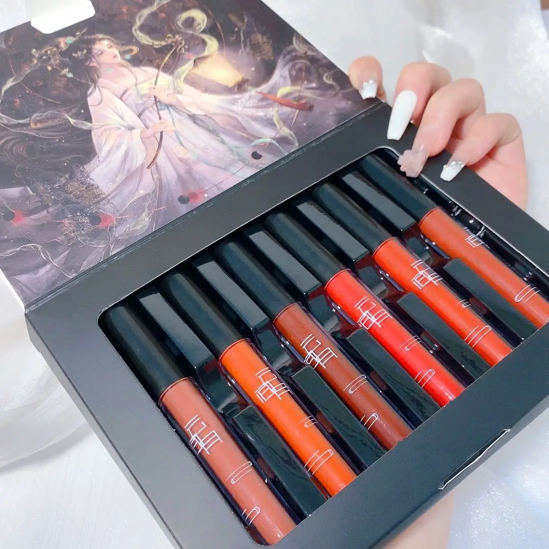 Von Gee matte velvet lip glaze kit lips tint mist liquid lipstick set long lasting lip gloss suit 6 colors lipstick