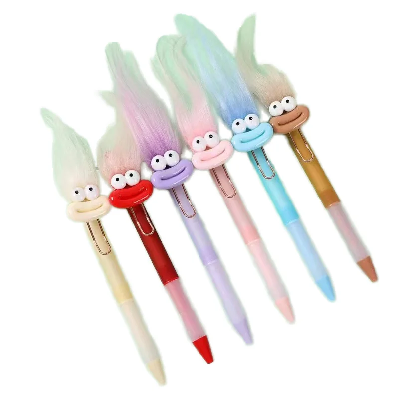 Cartoon Funny Gel Pen Black Gel Pen Kawaii Stationery Gel Pens 0.5mm