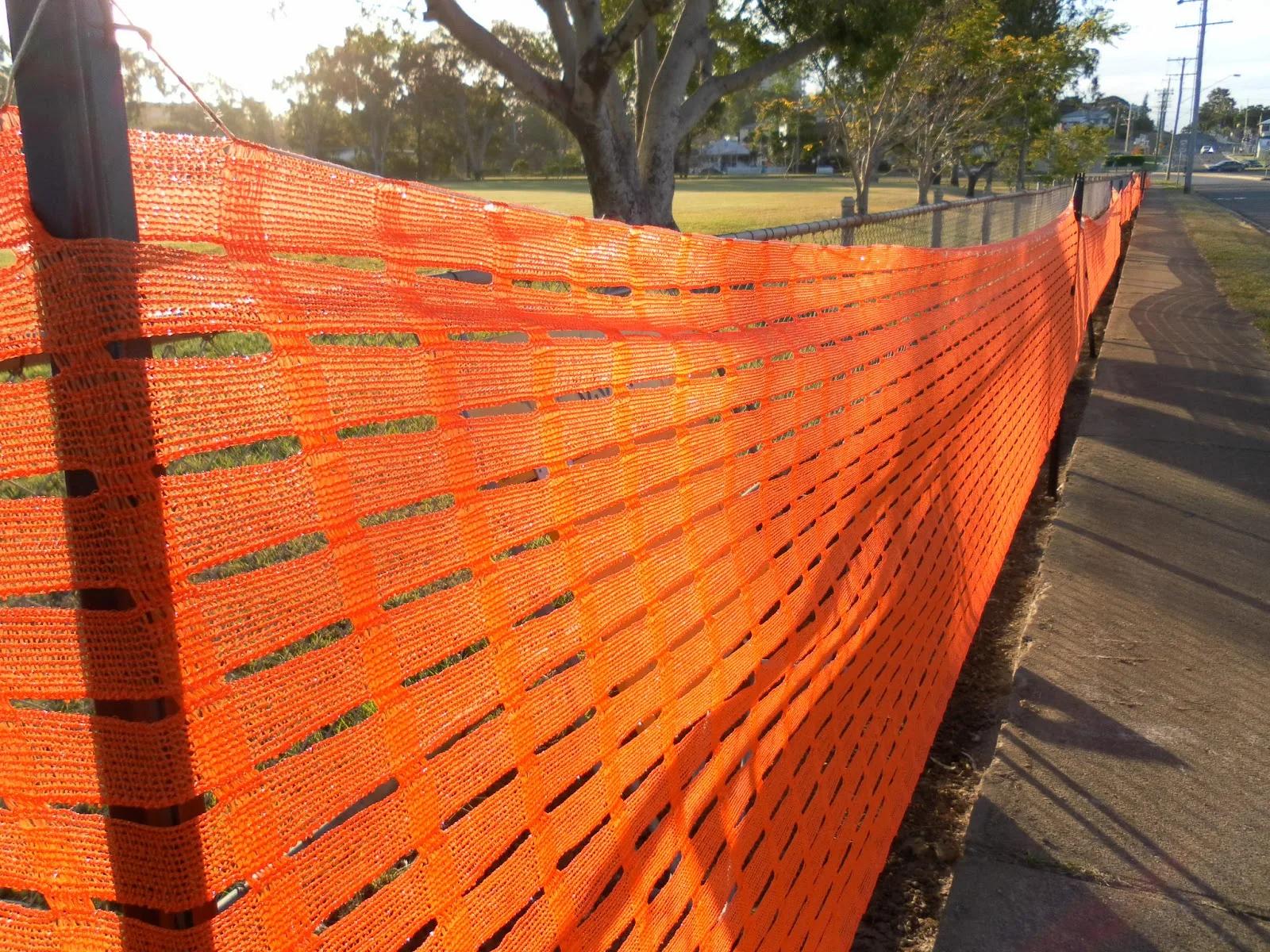 High Quality Safety Bright Orange Warning Mesh Barricade Fence Backstop Net