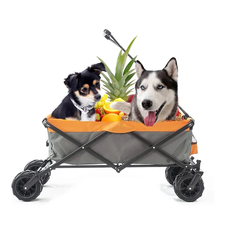 Shopping Pull Cart Camping Wagon Baby Strollers Metal Folding Wagon Cart Beach Trolley