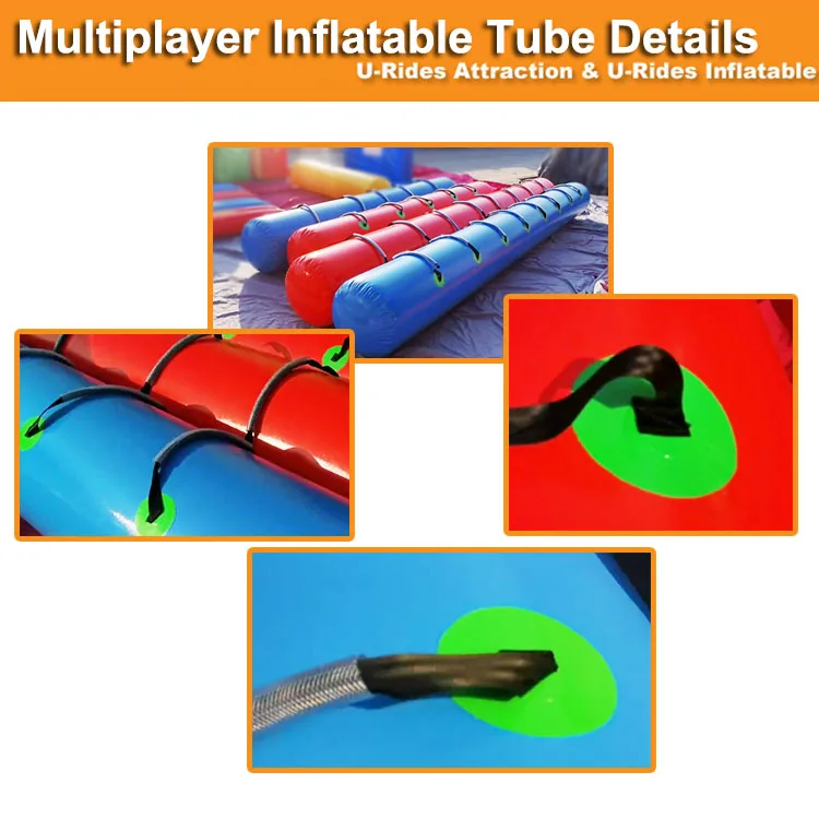 6m Long Inflatable Balance Bean Airtight Tube for 6 Adults Available in Red and Blue Track & Field Products for kids