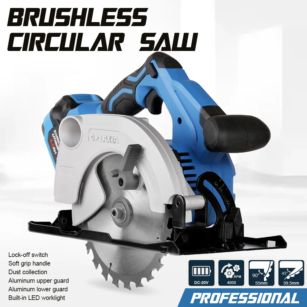 GALAXIA Portable Cordless Skill Saw Hot Selling Li-ion Electric Chain/Miter Saw for Wood Brick Stone with Battery Outdoor Use